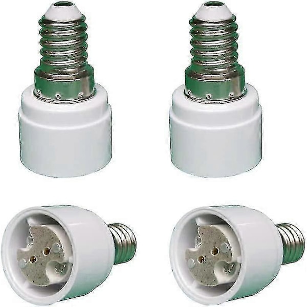 Set med 4 E14 till G4 Mr16 Gu5.3 Gu4 Basadapter för LED eller Halogenlampa