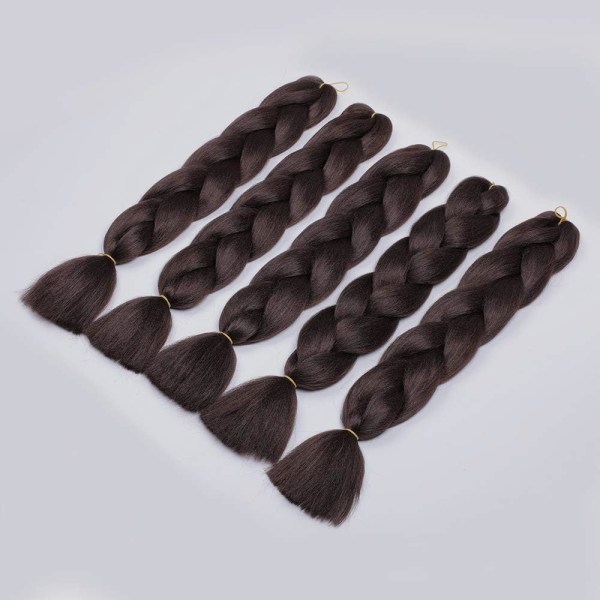 Chocolate Brown-4# Braiding Hair Extensions, 24" Extension Braidi