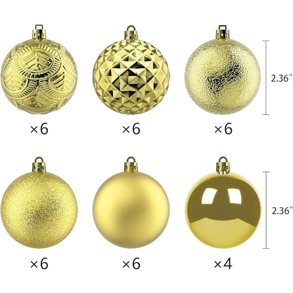 *1 st julgranskulor krossäkra juldekorationer för Chr*