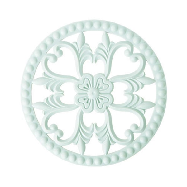 Bordsunderlägg Rund Form Halkfritt Hängande Design Ihålig Blomma Värmebeständig Grytunderlägg Bordsplaceringsmatta