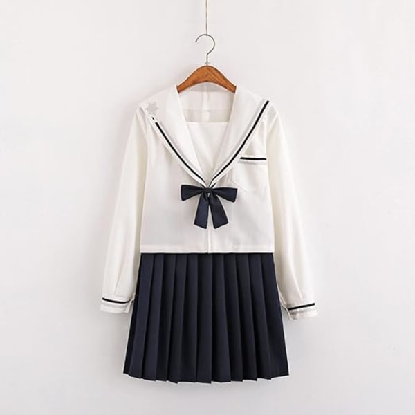 Student veckad kjol Set, Japansk Bad Girl Jk Uniform Suit Soft