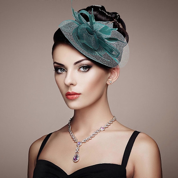 Fascinatorhatt Te-Partyhatt Fascinator Nätpannband Kvinnor Fascinator för Bröllop