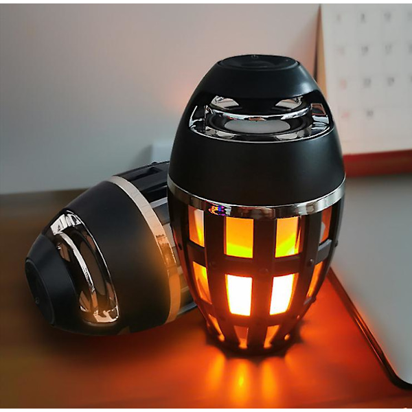LED Flamhögtalare, LED Flamhögtalare, Portabel Bluetooth-högtalare för Utomhusbruk med Överlägset Stereoljud och Bordslampa