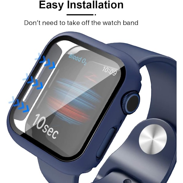 2-pack Hårdfodral för Apple Watch SE/Series 6/5/4 40mm med 9H Härdat Glas
