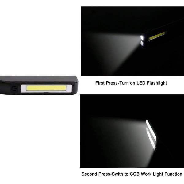 Uppladdningsbart LED-arbetsljus, 2 ST 350 Lumens COB Mechanic Light