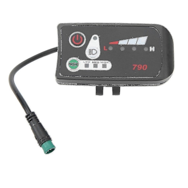 Elektrisk Sykkel LED Strømdisplay Panel Elektrisk Sykkel Modifikasjon Display Meter Med Vanntett 5p Hannplugg For 22.2mm Styre