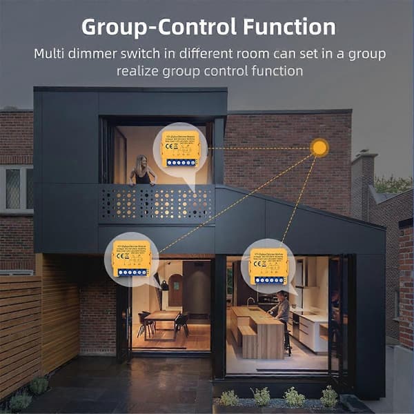 Graffiti Intelligent ZigBee Dimmer På/Av 2-vägs Mörk Box Smart Switch APP Fjärrdimning Multifunktionsmodul
