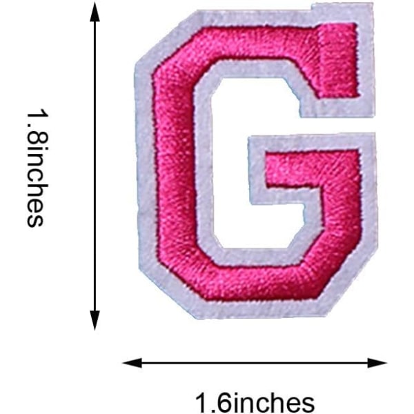 Stryk på sy på bokstavslappar för kläder, 26 st alfabet A till Ö,