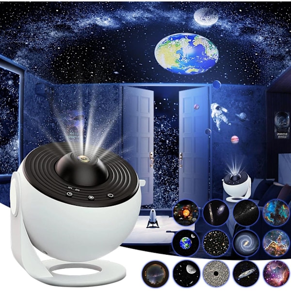#LED Stjernehimmel Stjerne Galaxy Projektorlampe, HD 4K Fokuseringsprosjekt#