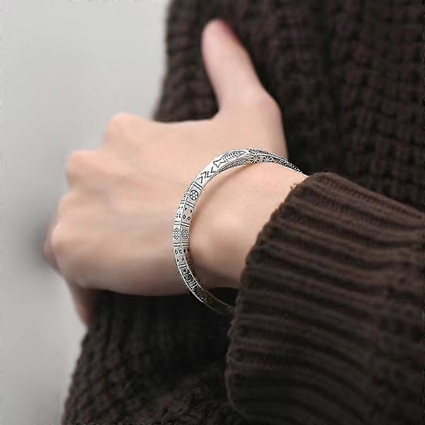 Vikingaarmband för män Skydd Amulett Möbius Manschettarmband Födelsedagspresent