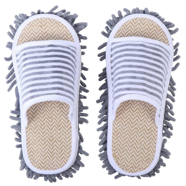 1 Par Hjemmesko Mikrofiber Gulvrengøring Moppe Hjemmesko Husholdningshjemmesko