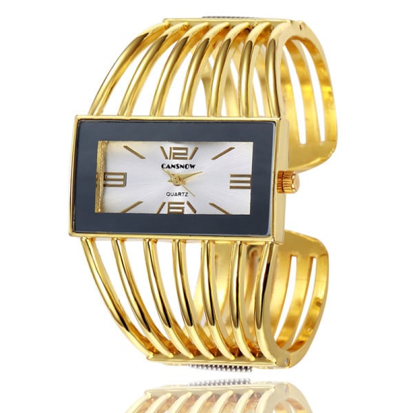 #Kvartsur elegant dameur med guld rektangulær spænde ur forretnings armbåndsur#