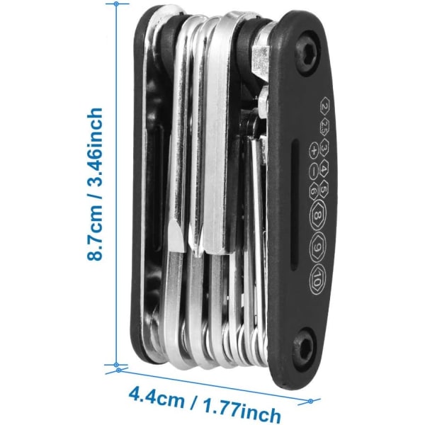 16 in 1 Pocket Multi-Tool kompatibelt med cyklar / mountainbikes