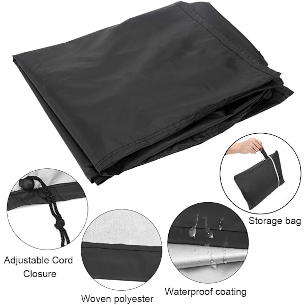 80*66*100cm Grilldække Sort, Anti-UV/Vandafvisende/Anti-fugt