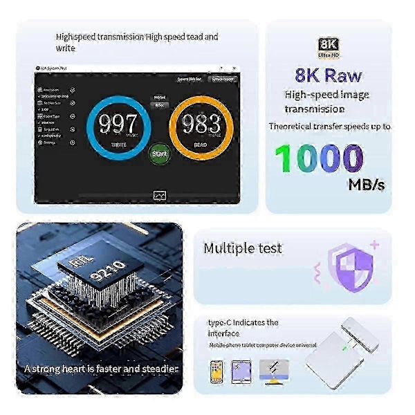 CFexpress Typ-B Kortläsare RTL9210 10Gbps Höghastighets Magnetisk Självutmatnings Kortläsare USB-gränssnitt