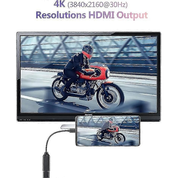 USB-C till HDMI-adapter 4K för Mac OS, kompatibel med Macbook Pro 2019 - 2-pack