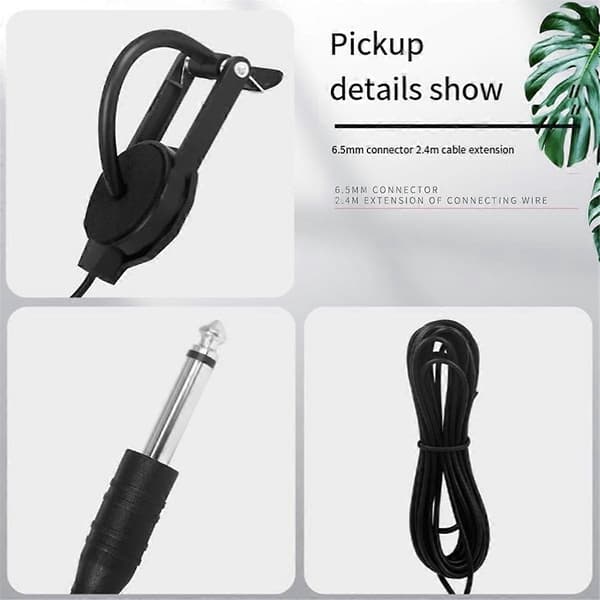 Violin Pickup Clip on Violin Piezo Pickup Mikrofon Pickup Gitarr Ljudhåls Pickup för Violin Gitarr