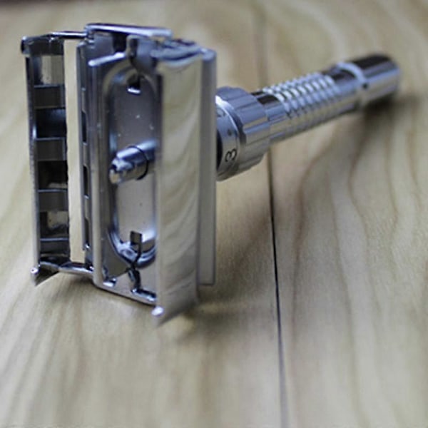 Ny Justerbar Dobbel Kant Klassisk Menn Barberhøvel Sink Legering Manuell Barbermaskin med Reiseboks