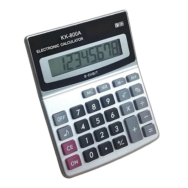 KKA Elektronisk Lommeregner Multifunktionel Stor Skærm Finansfunktion 8 Cifre Bordregner Kontorartikler