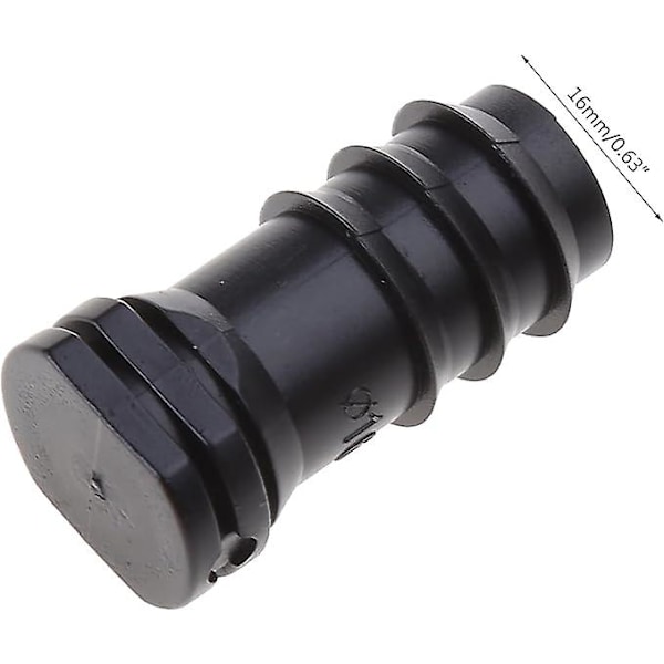 10 kpl 16 mm:n tippakasteluletkun adapterikärkiä puutarhan kasteluletkuille, puutarhakastelutarvikkeet, letkun kärjet (musta 33x17 mm)