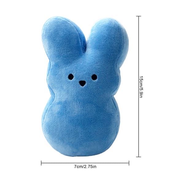 Blue Peeps Bunny Ornament Easter Cartoon Plush Rabbit Decoration