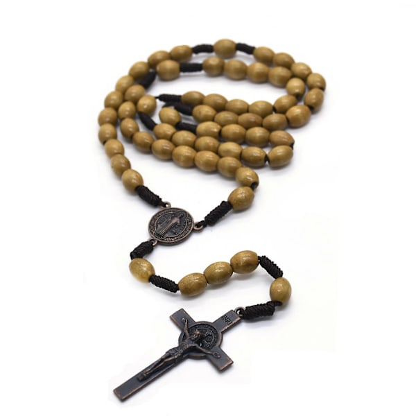 Puhelmi Rosary -kaulakoru, Pyhän Benedictuksen mitali ja katolinen risti