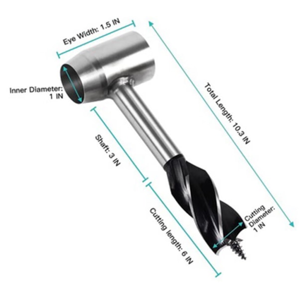 Håndbor for trebearbeiding, multifunksjonell overlevelsesdrill for utendørs