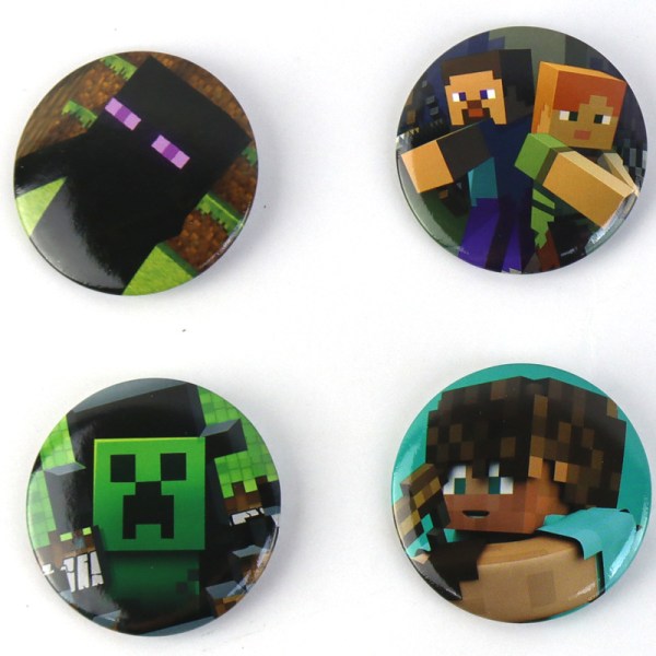 #12-pack Minecraft Badge Badge Ornaments#
