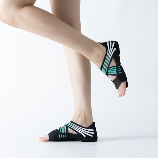 #Halksäkra Toeless Yogasstrumpor för Pilates Barre Ballet Bikram Träning för Kvinnor#