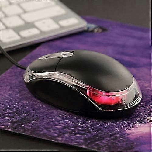USB Svart Kablet Optisk Lys Scroll Hjul Mus for Datamaskin PC Laptop