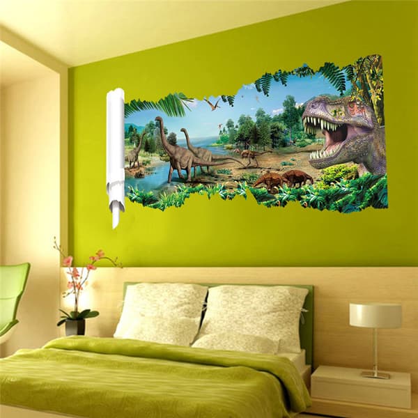 /#/3D seinätarrat Viidakon dinosaurus seinätarrat Olohuone B/#/