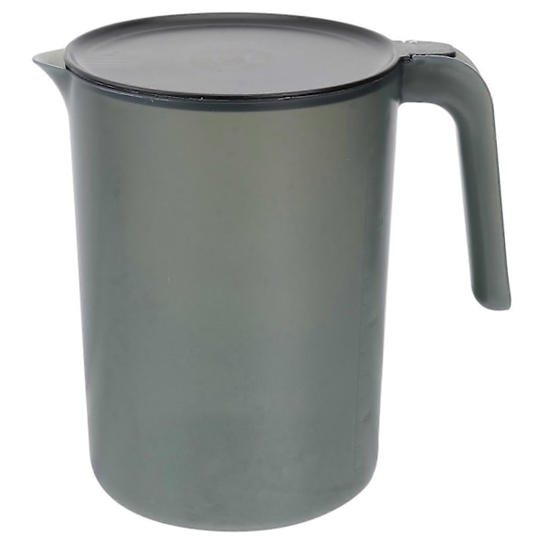 1 stk. 2000ML Plast Drikkekedel Varmebestandig Koldtvandskande Juicekande med Håndtag (Sort)