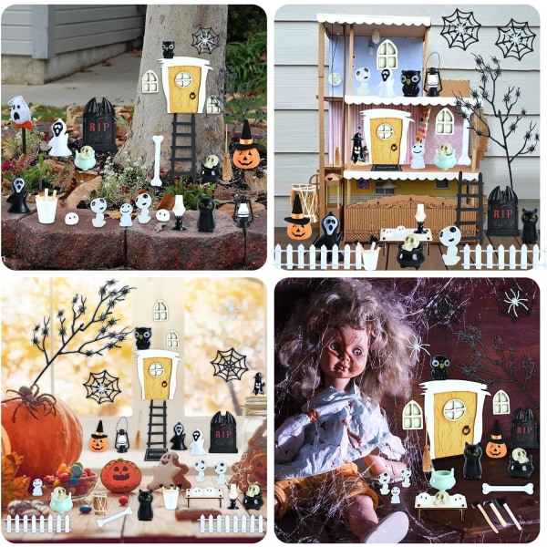 Miniatyr Halloween dekoration, miniatyr dockskåp, miniatyr Ha