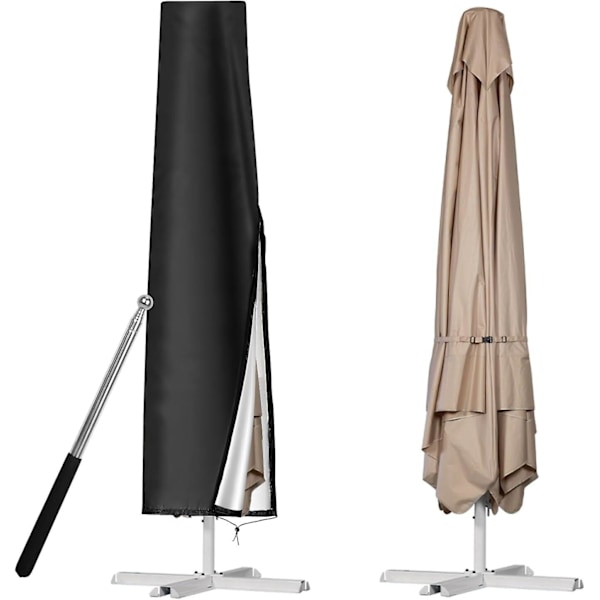 Parasoltrekk for Rett Parasoll 1-3m, 210D Oxford Stoff Utendørs Beskyttelsestrekk med Stang, Vanntett Anti-UV Trekk for Hage Strand Balkong P