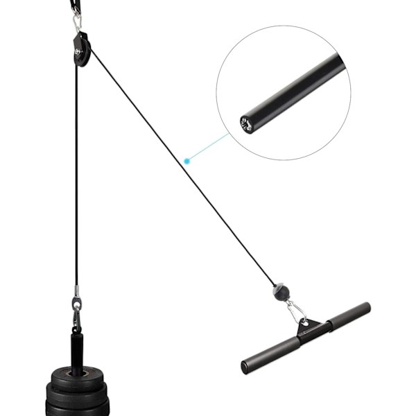 *Gymnastikkabel, Ståltrådsrep Fitness DIY LAT Hem Gym Skiva*