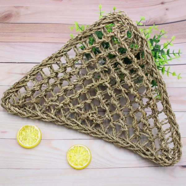 #Lizard Lounger Naturlige Havgræsfibre til Anoler Skæggede Drager Geckos Leguaner og Eremitkrebs Rektangulær 20*20*28CM#