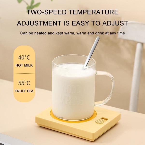 1 st Mini bärbar termostatisk glasunderlägg Mjölkkaffe andra klass