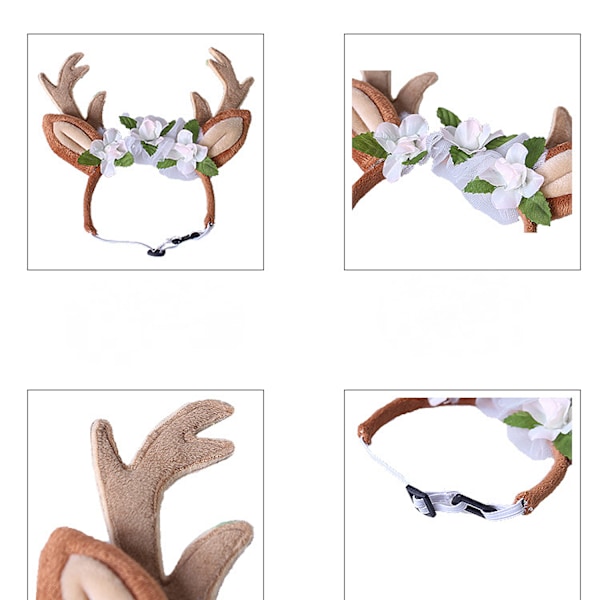 #S, Julehjort Hodebånd for Kjæledyr#