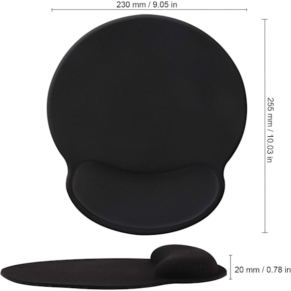 Håndleddstøtte, Ergonomisk Musematte med Minnefoam, Sklisikker Gummi