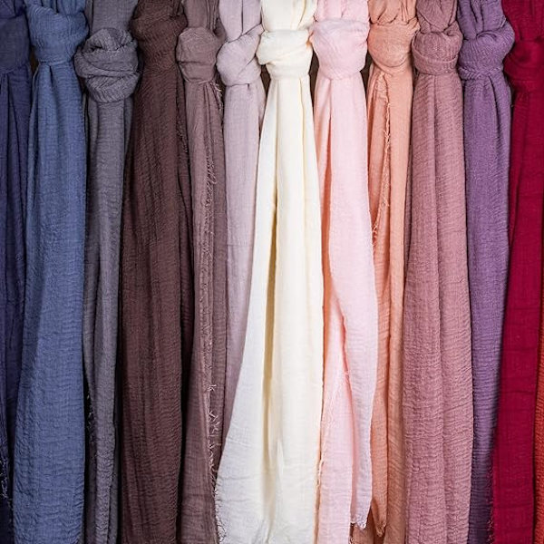 Dame - Sjal - Krøllet - Pashmina - Sjal - Kragevarmer - Hals
