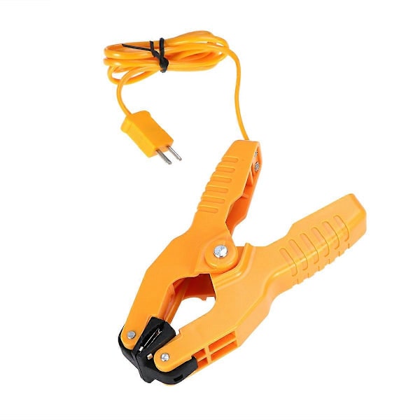 HT-05 Rørklemme Termometer Klemme Clip Temperaturmåling Ledning K-type Termoelement -40-200C Probe (Gul)