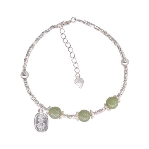 #Högklassigt armband med gröna pärlor, enkelt, julklapp#