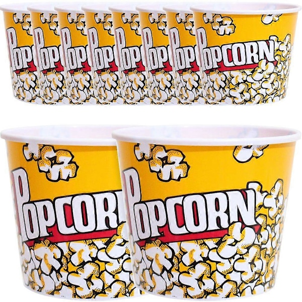 10 st Popcornkorg Återanvändbara Popcornhållare Behållare för Filmkväll