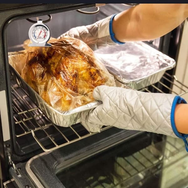 *2 stk. rustfritt stål ovnstermometer bimetall analogt termometer*