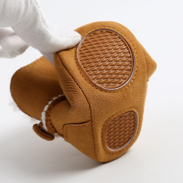 #12CM Fodrade Läder Baby Stövlar Baby Stövlar Skor Vadderade Varma#
