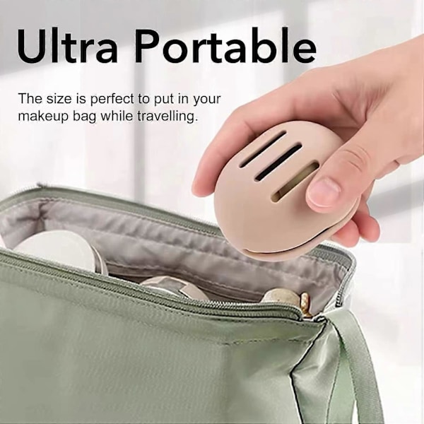 Makeup Svampeholder, Silikone Bærbar Kosmetisk Blender Opbevarings- og Tørre Etui Makeup Puff Beholder til Rejser - Nude