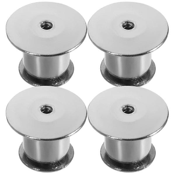 10 st Låsande Pins Baksidor Metall Låsande Spänne Pins Hållare för Visning av Märkesböcker Hattar Väskor (Vit Nickel)