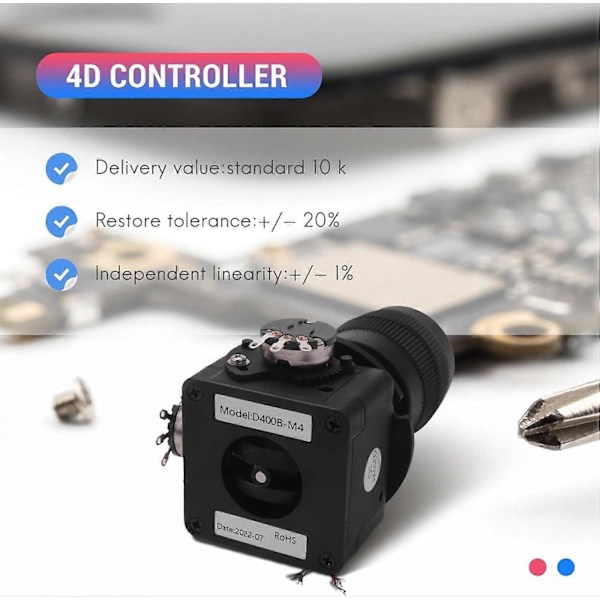 10K Joystick Potentiometri, JH-D400X-R4 10K Joystick Reset Potentiometri Painikeohjain Mobiilivalokuvausjärjestelmään Teolliseen ja Tieteelliseen Käyttöön