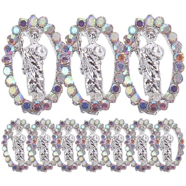 12 st Jesus Nagelcharms Dekorativa Nagelcharms Manikyr Nagelcharms Metall Nagelcharms