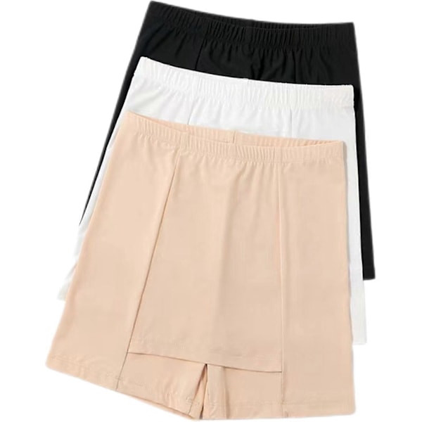 Underskjørtshorts for kvinner, sikkerhetsbukser, myke stretch Ice Silks Leggings, hudfarge, 1 stk